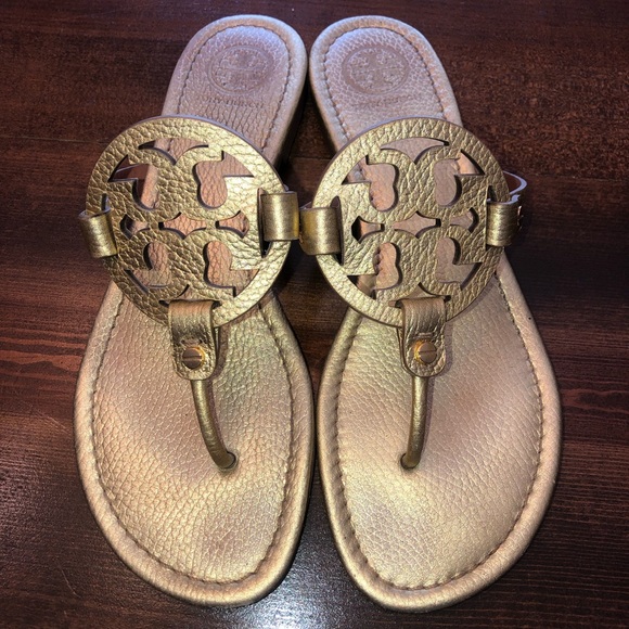 Tory Burch Shoes - Tory Burch Gold Miller Sandal